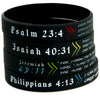 CHRISTIAN WRISTBANDS w/ BIBLE VERSES, BULK 8-PACK - Philippians 4:13, Psalm 23:4, Jeremiah 29:11, & Isaiah 40:31 - Bible Bracelets in Bulk Lot - Unisex Adult Size for Teens Men Women - Inkstone Gifts
