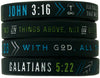 FAITH SILICONE WRISTBANDS w/ JOHN 3:16 SCRIPTURE - Inkstone Gifts