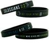 (8-pack) FAITH WRISTBANDS w/ BIBLE VERSES - Bulk Lot of Christian Wristbands - Inkstone Gifts