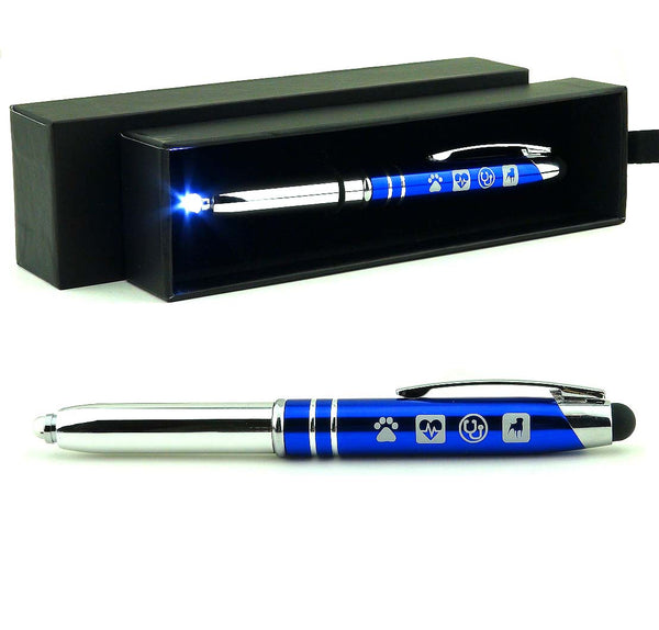 VETERINARY GIFT PEN w/ LED LIGHT & STYLUS TIP - Veterinary Gifts Collection - Inkstone Gifts