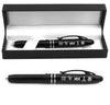 "SYMBOLS OF SCIENCE" ENGRAVED PEN w/ LIGHT & STYLUS TIP - Gifts for Scientists Science Teachers - Inkstone Gifts