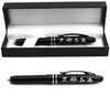 "SYMBOLS OF MATHEMATICS" ENGRAVED GIFT PEN w/ LED LIGHT & STYLUS - Inkstone Gifts