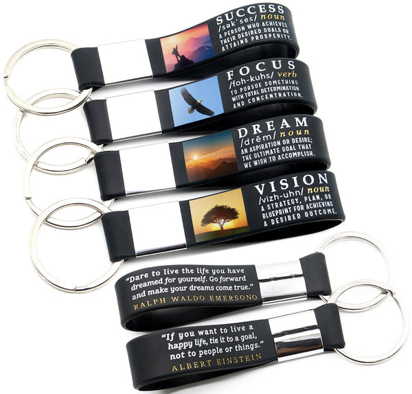 (12-pack) Motivational Quote Keychains - Success, Dream, Focus, Vision ...